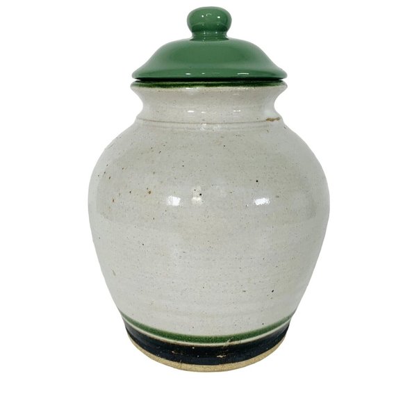 VTG Stoneware Pottery Ginger Jar 7" Vase Farmhouse Decor Handmade Southwestern - Picture 3 of 15